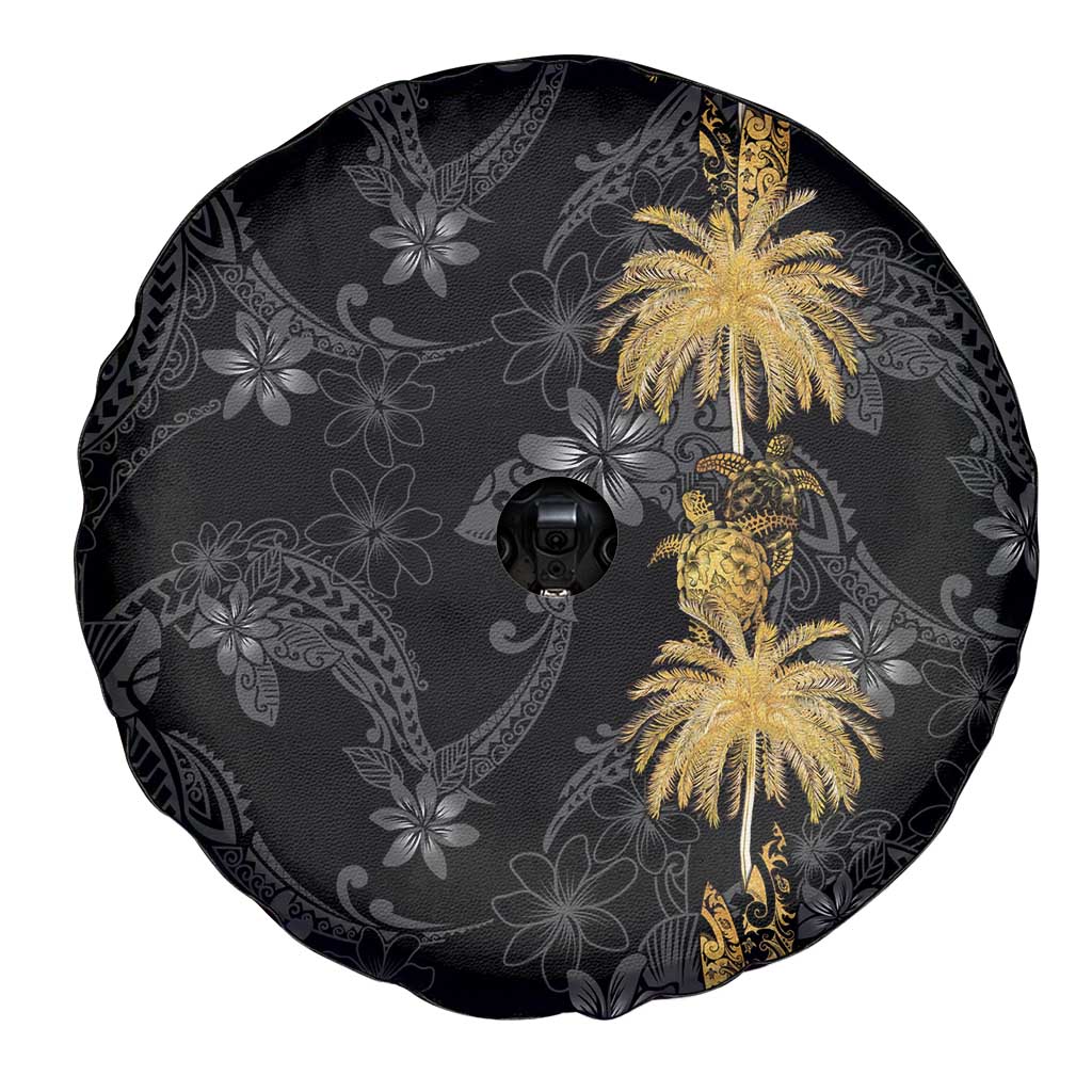 Hawaiian Honu And Surfboards Spare Tire Cover Gold Style LT05 - Polynesian Pride