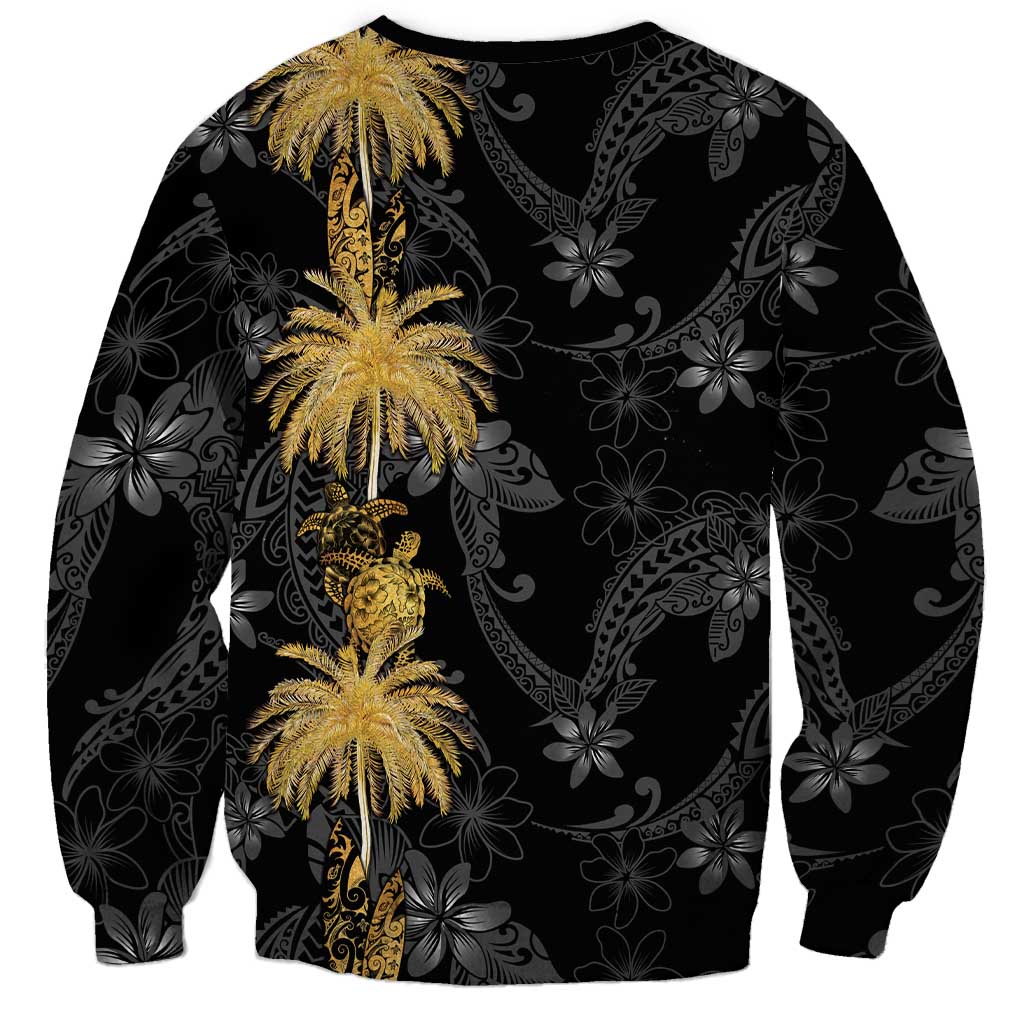 Hawaiian Honu And Surfboards Sweatshirt Gold Style LT05 - Polynesian Pride