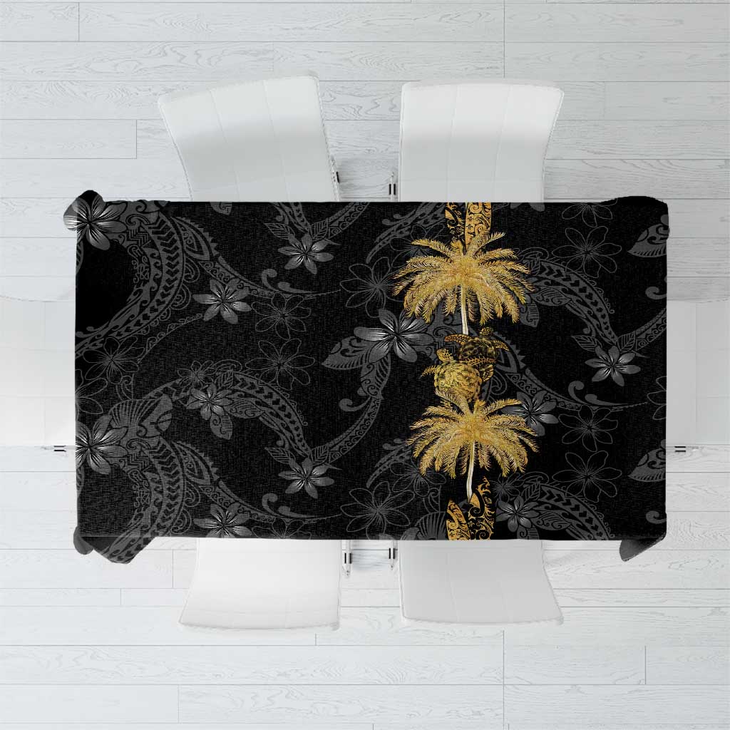 Hawaiian Honu And Surfboards Tablecloth Gold Style LT05 Gold - Polynesian Pride