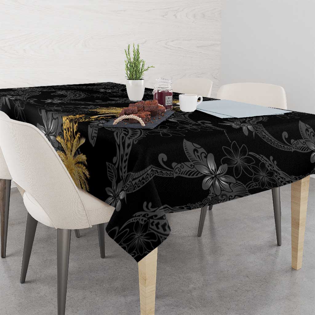 Hawaiian Honu And Surfboards Tablecloth Gold Style LT05 - Polynesian Pride