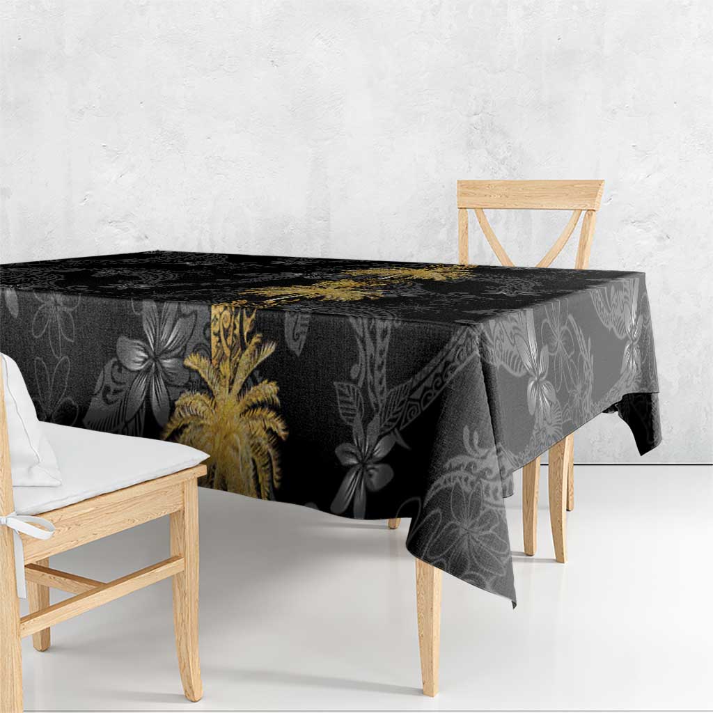 Hawaiian Honu And Surfboards Tablecloth Gold Style LT05 - Polynesian Pride