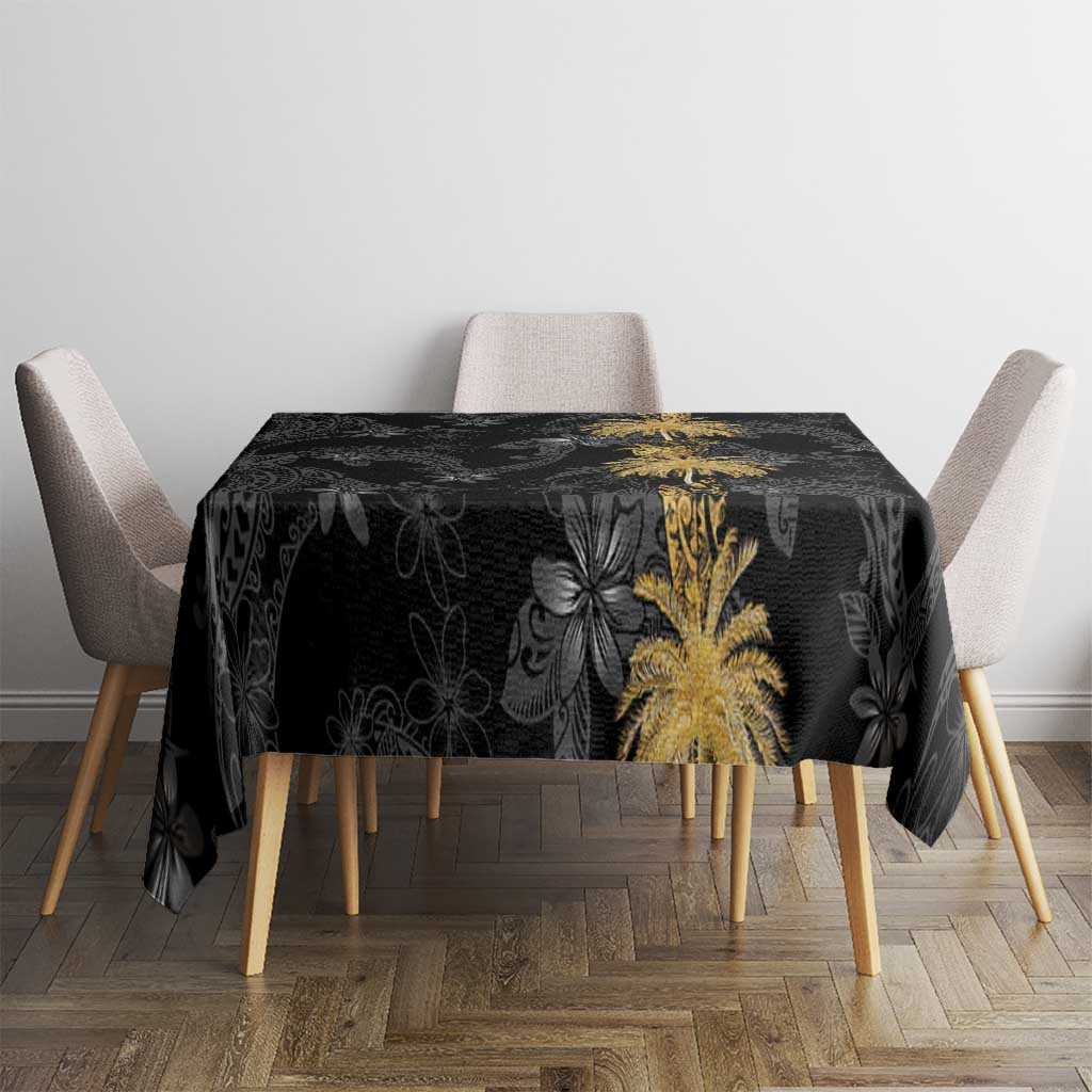Hawaiian Honu And Surfboards Tablecloth Gold Style LT05 - Polynesian Pride