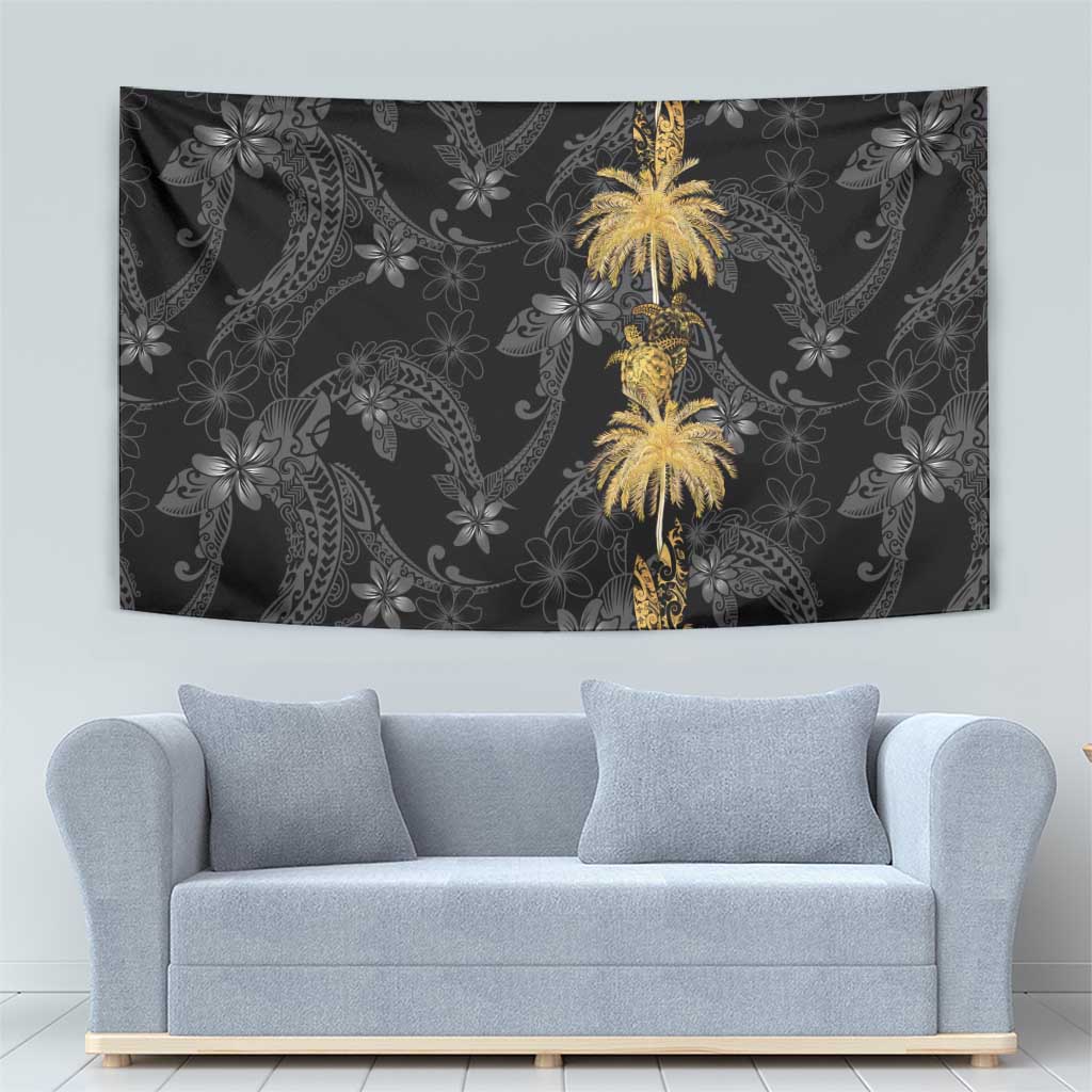 Hawaiian Honu And Surfboards Tapestry Gold Style LT05 - Polynesian Pride