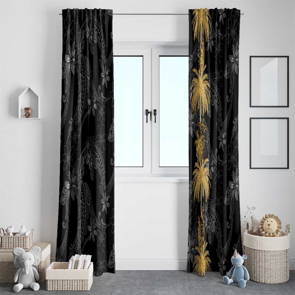 Hawaiian Honu And Surfboards Window Curtain Gold Style LT05 - Polynesian Pride
