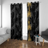 Hawaiian Honu And Surfboards Window Curtain Gold Style LT05 With Grommets Gold - Polynesian Pride