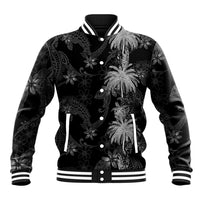 Hawaiian Honu And Surfboards Baseball Jacket Silver Style LT05 Unisex Silver - Polynesian Pride