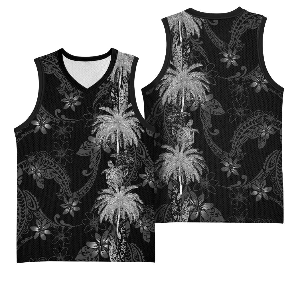 Hawaiian Honu And Surfboards Basketball Jersey Silver Style LT05 - Polynesian Pride