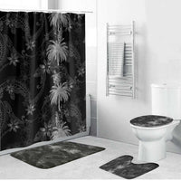 Hawaiian Honu And Surfboards Bathroom Set Silver Style LT05 Bathroom Set (4 pcs) Silver - Polynesian Pride