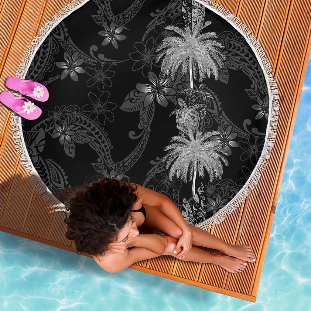 Hawaiian Honu And Surfboards Beach Blanket Silver Style LT05 - Polynesian Pride