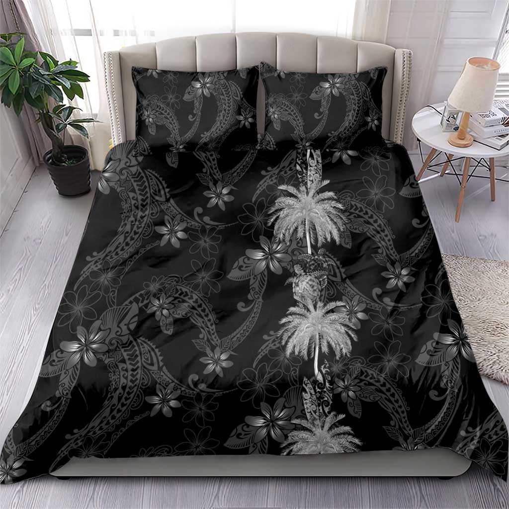 Hawaiian Honu And Surfboards Bedding Set Silver Style LT05 - Polynesian Pride