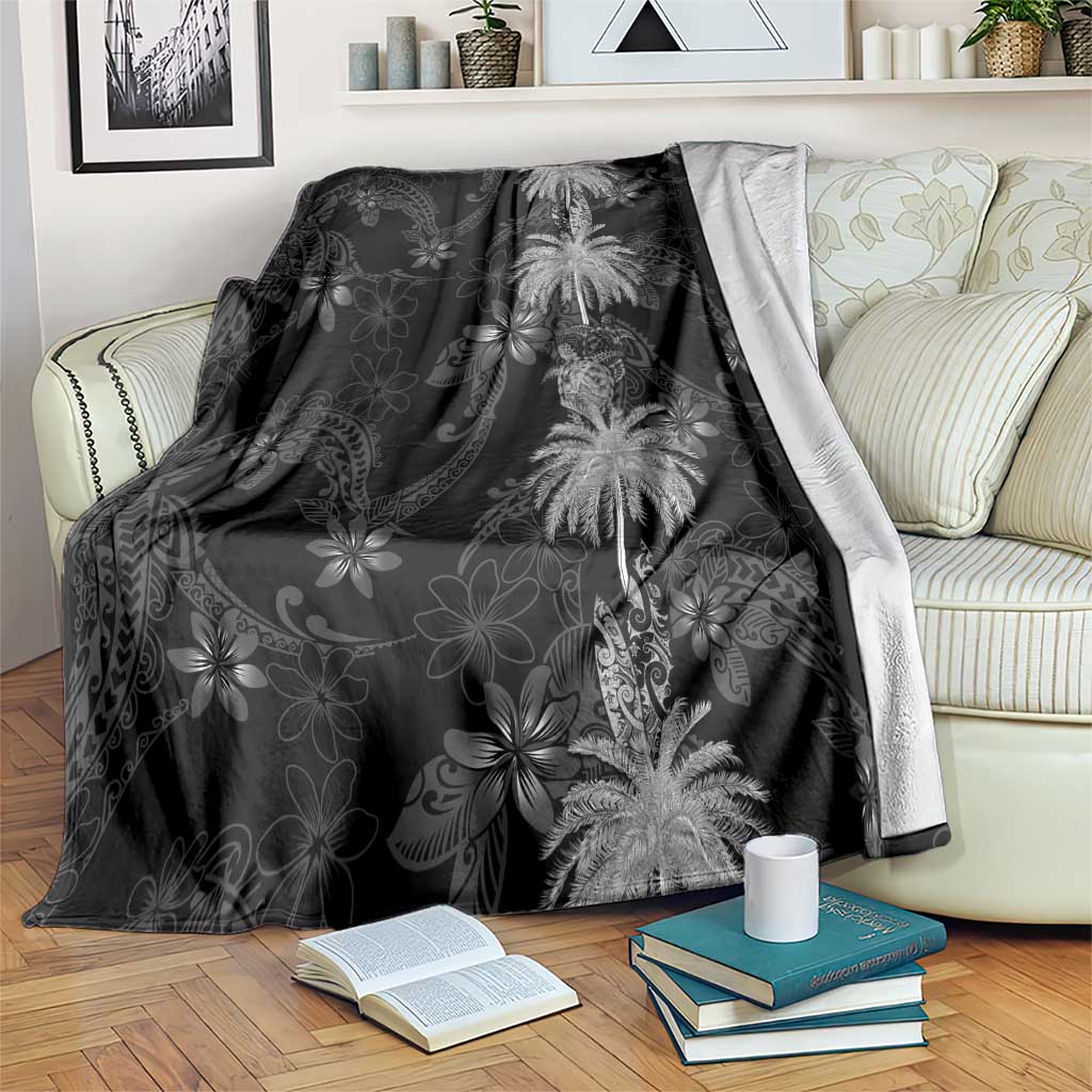 Hawaiian Honu And Surfboards Blanket Silver Style LT05 Silver - Polynesian Pride