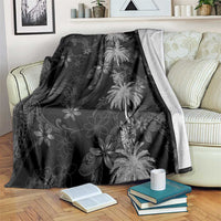 Hawaiian Honu And Surfboards Blanket Silver Style LT05 Silver - Polynesian Pride