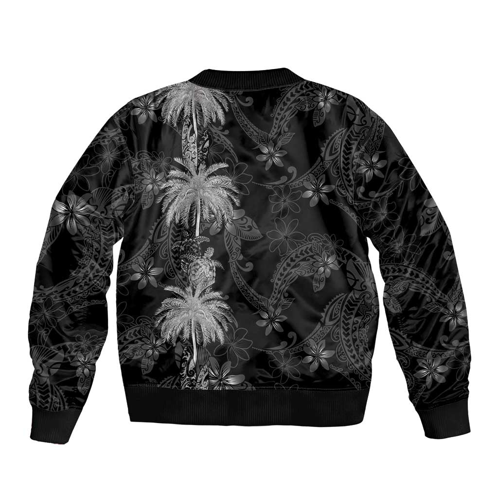 Hawaiian Honu And Surfboards Bomber Jacket Silver Style LT05 - Polynesian Pride