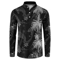 Hawaiian Honu And Surfboards Button Sweatshirt Silver Style LT05 Silver - Polynesian Pride