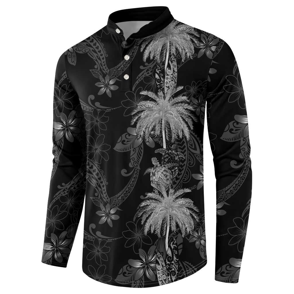 Hawaiian Honu And Surfboards Button Sweatshirt Silver Style LT05 - Polynesian Pride