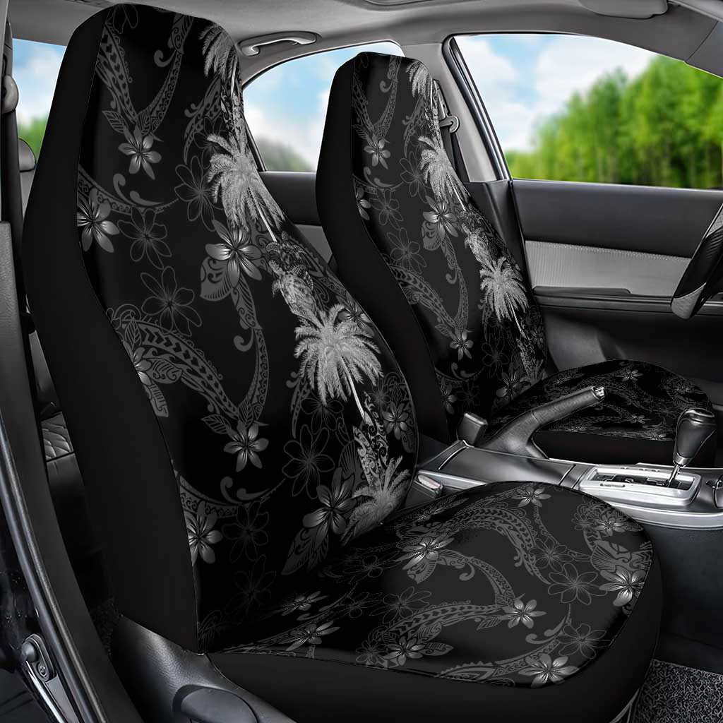 Hawaiian Honu And Surfboards Car Seat Cover Silver Style LT05 - Polynesian Pride