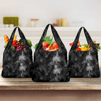 Hawaiian Honu And Surfboards Grocery Bag Silver Style LT05 3-pack One Size Silver - Polynesian Pride