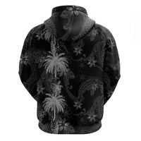 Hawaiian Honu And Surfboards Hoodie Silver Style LT05 - Polynesian Pride