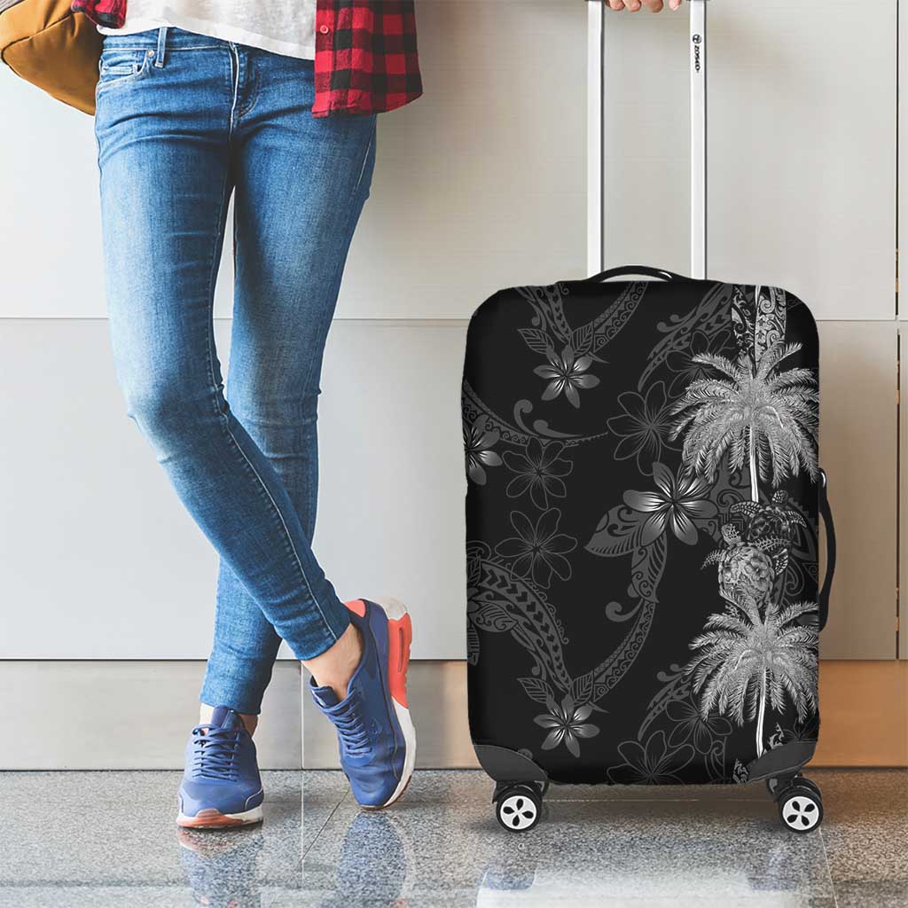 Hawaiian Honu And Surfboards Luggage Cover Silver Style LT05 - Polynesian Pride