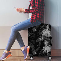 Hawaiian Honu And Surfboards Luggage Cover Silver Style LT05 - Polynesian Pride