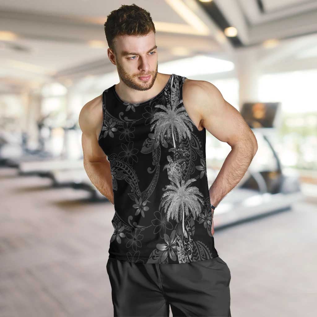 Hawaiian Honu And Surfboards Men Tank Top Silver Style LT05 Silver - Polynesian Pride