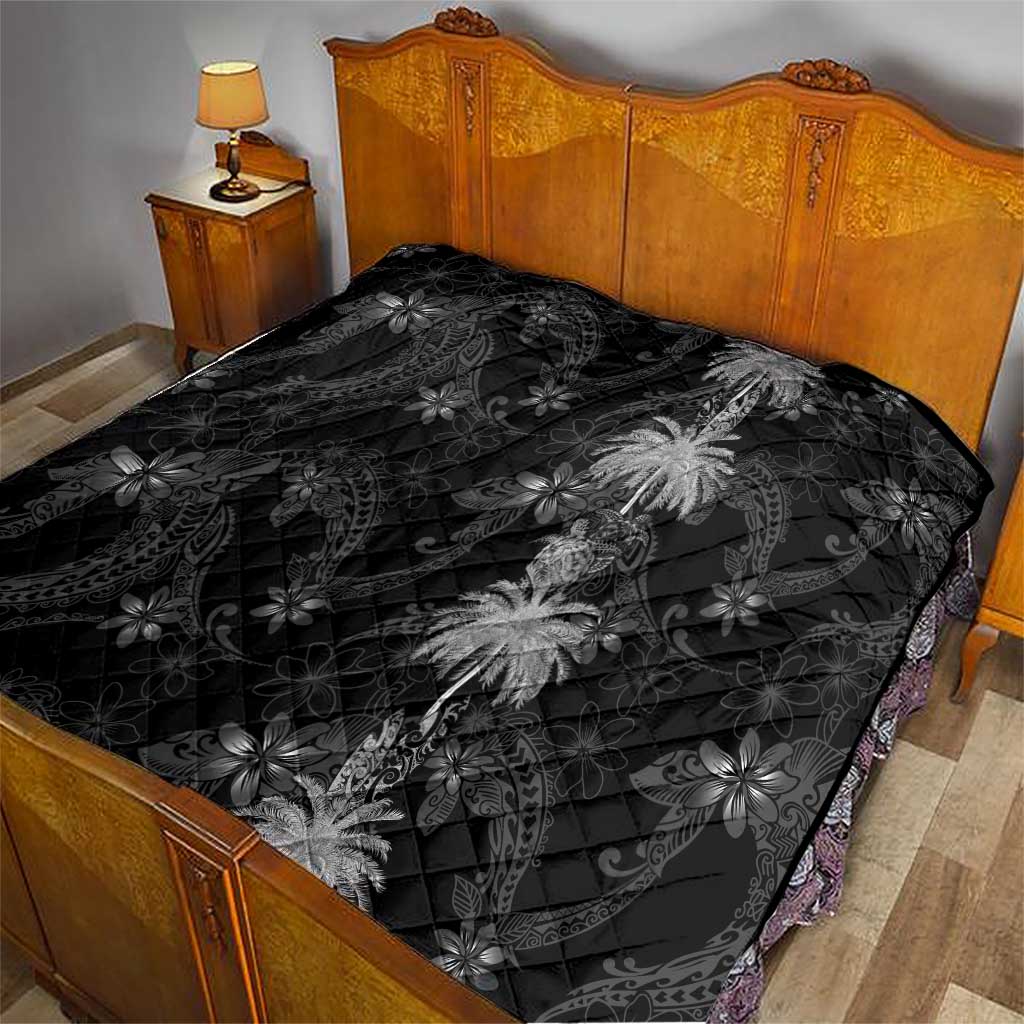 Hawaiian Honu And Surfboards Quilt Silver Style LT05 - Polynesian Pride