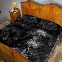 Hawaiian Honu And Surfboards Quilt Bed Set Silver Style LT05 - Polynesian Pride