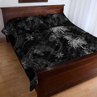 Hawaiian Honu And Surfboards Quilt Bed Set Silver Style LT05 - Polynesian Pride