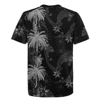 Hawaiian Honu And Surfboards Rugby Jersey Silver Style LT05 - Polynesian Pride