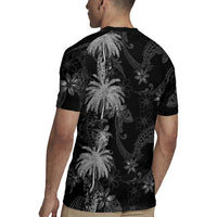 Hawaiian Honu And Surfboards Rugby Jersey Silver Style LT05 - Polynesian Pride