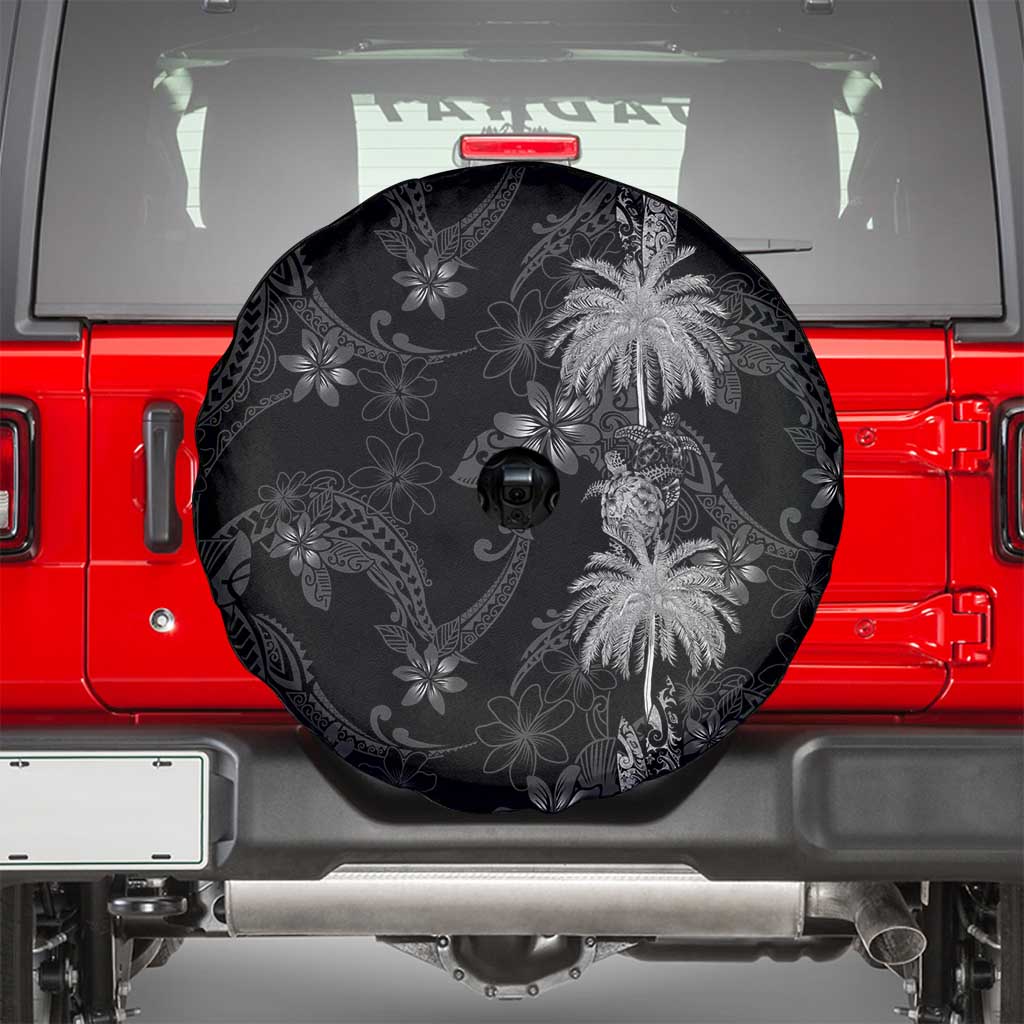 Hawaiian Honu And Surfboards Spare Tire Cover Silver Style LT05 - Polynesian Pride
