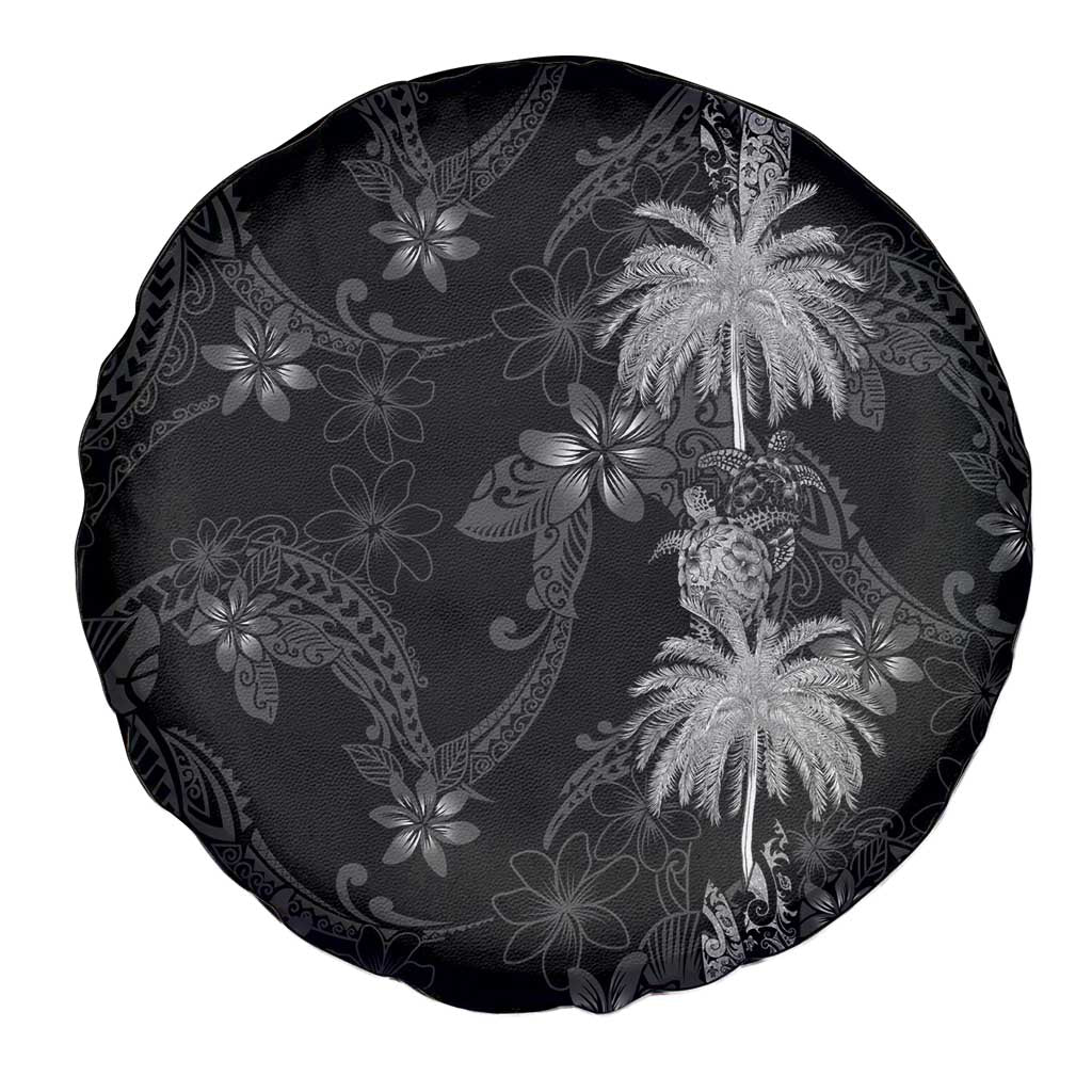 Hawaiian Honu And Surfboards Spare Tire Cover Silver Style LT05 - Polynesian Pride