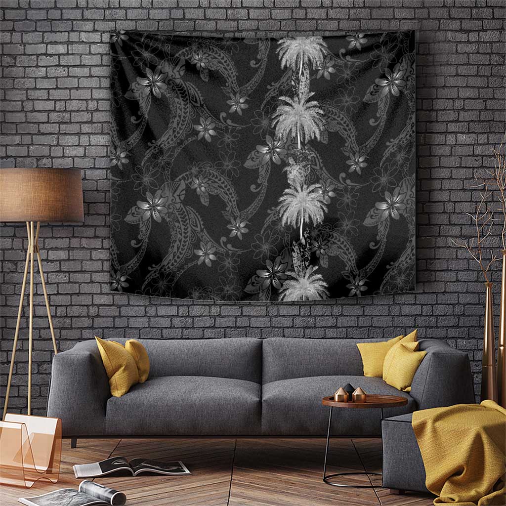 Hawaiian Honu And Surfboards Tapestry Silver Style LT05 Silver - Polynesian Pride