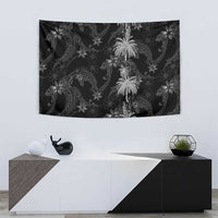 Hawaiian Honu And Surfboards Tapestry Silver Style LT05 - Polynesian Pride