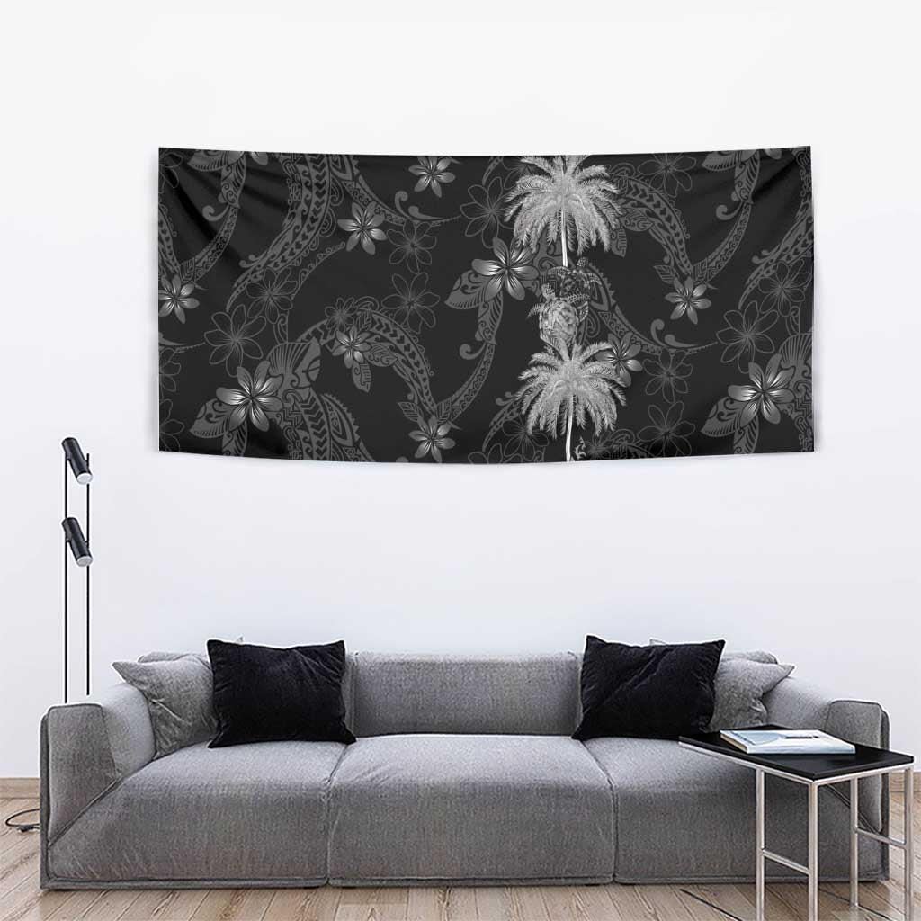 Hawaiian Honu And Surfboards Tapestry Silver Style LT05 - Polynesian Pride