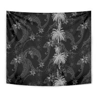 Hawaiian Honu And Surfboards Tapestry Silver Style LT05 - Polynesian Pride