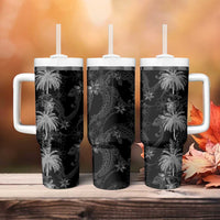 Hawaiian Honu And Surfboards Tumbler With Handle Silver Style LT05 - Polynesian Pride