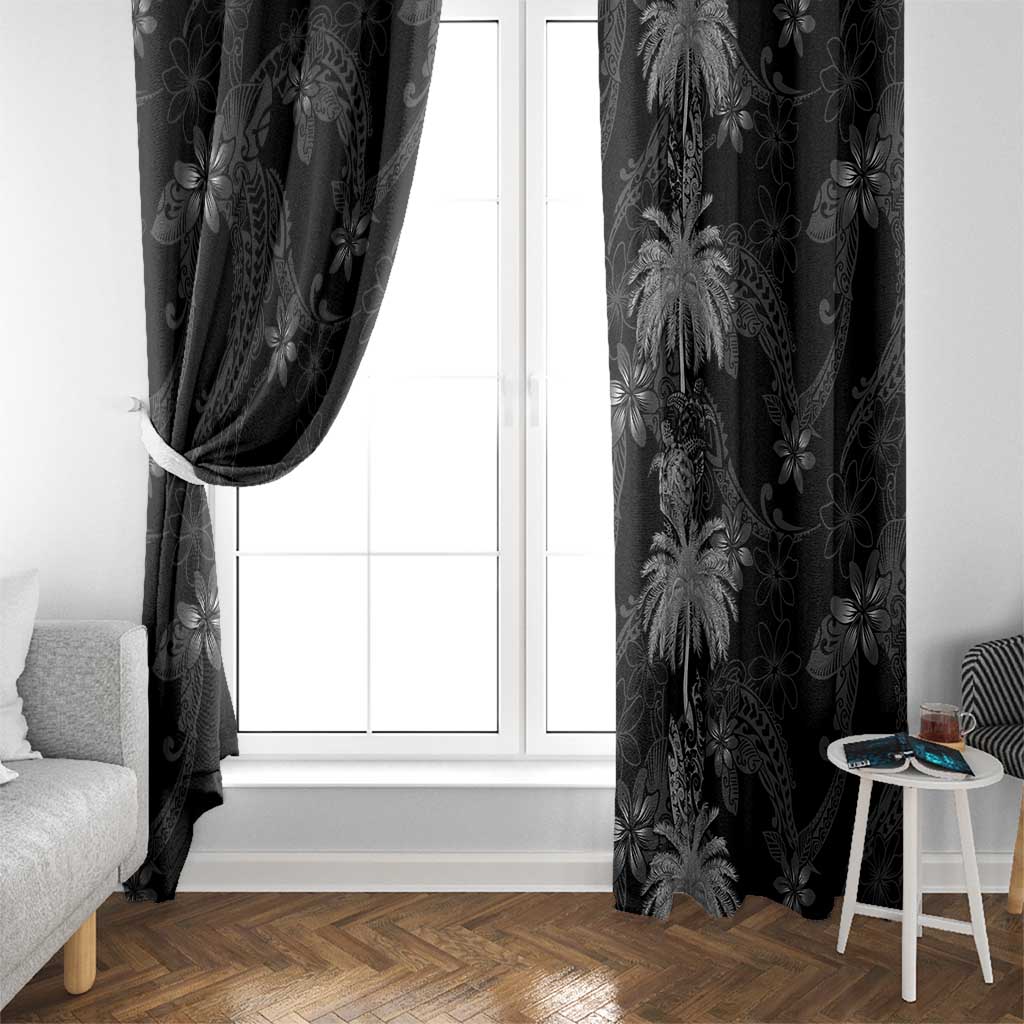 Hawaiian Honu And Surfboards Window Curtain Silver Style LT05 - Polynesian Pride