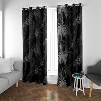 Hawaiian Honu And Surfboards Window Curtain Silver Style LT05 With Grommets Silver - Polynesian Pride