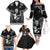 Custom New Zealand Maori Tiki Rugby Family Matching Off The Shoulder Long Sleeve Dress and Hawaiian Shirt Go Aotearoa Maori Pattern