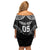 Custom New Zealand Maori Tiki Rugby Family Matching Off Shoulder Short Dress and Hawaiian Shirt Go Aotearoa Maori Pattern