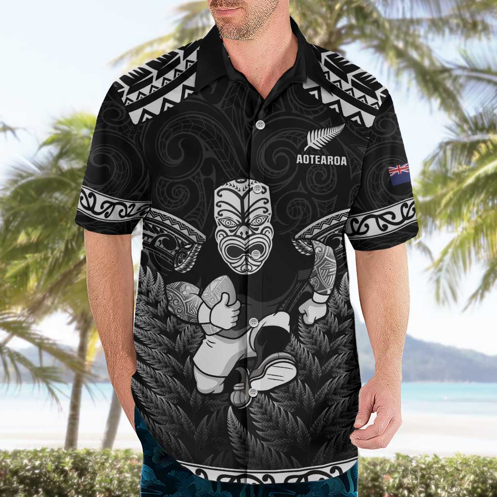 Custom New Zealand Maori Tiki Rugby Hawaiian Shirt Go Aotearoa Maori Pattern LT05 - Polynesian Pride