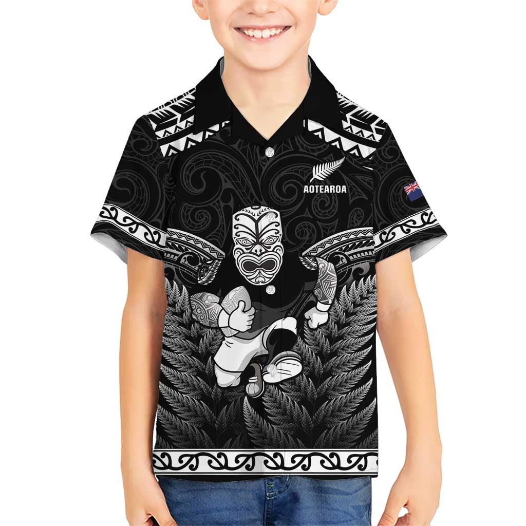 Custom New Zealand Maori Tiki Rugby Hawaiian Shirt Go Aotearoa Maori Pattern LT05 - Polynesian Pride