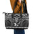 Custom New Zealand Maori Tiki Rugby Leather Tote Bag Go Aotearoa Maori Pattern