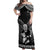 Custom New Zealand Maori Tiki Rugby Off Shoulder Maxi Dress Go Aotearoa Maori Pattern