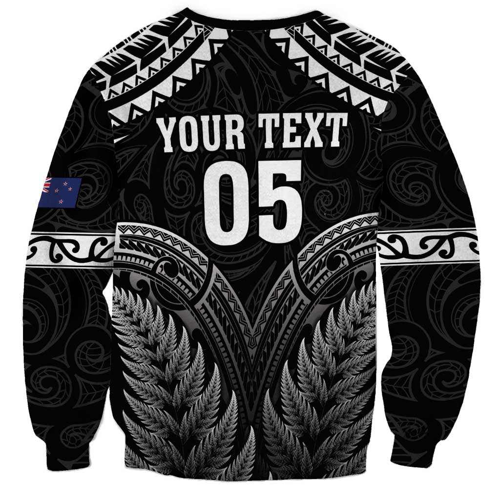 Custom New Zealand Maori Tiki Rugby Sweatshirt Go Aotearoa Maori Pattern LT05 - Polynesian Pride