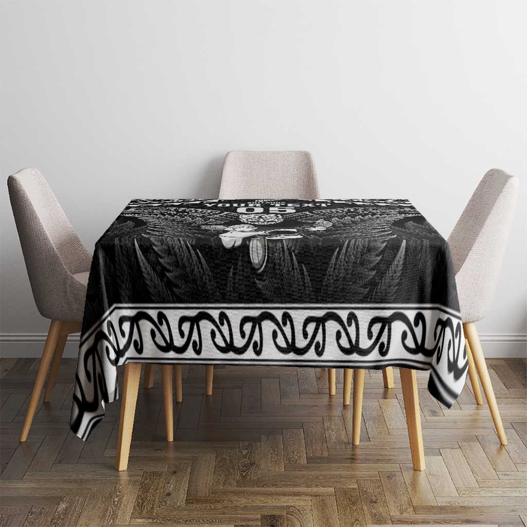 Custom New Zealand Maori Tiki Rugby Tablecloth Go Aotearoa Maori Pattern LT05 - Polynesian Pride