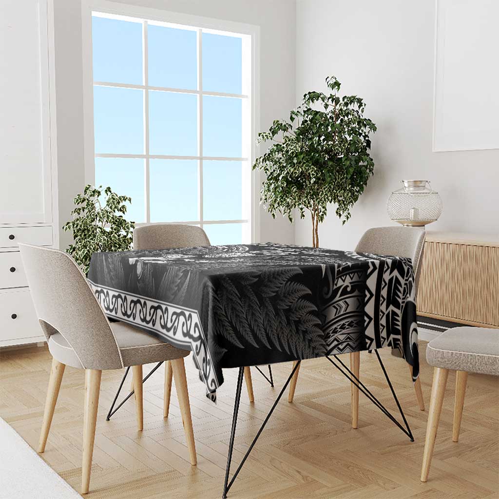 Custom New Zealand Maori Tiki Rugby Tablecloth Go Aotearoa Maori Pattern LT05 - Polynesian Pride