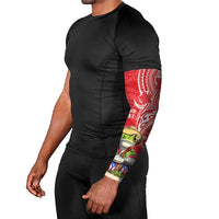 Puerto Rico Arm Sleeves Coqui Frog With Polynesian Pattern LT05 - Polynesian Pride
