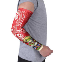 Puerto Rico Arm Sleeves Coqui Frog With Polynesian Pattern LT05 - Polynesian Pride